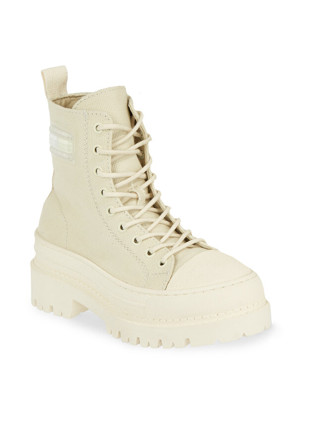 Ботильоны Tjw Foxing Canvas Boot EN0EN02216 Tommy Hilfiger, бежевый — фото 3