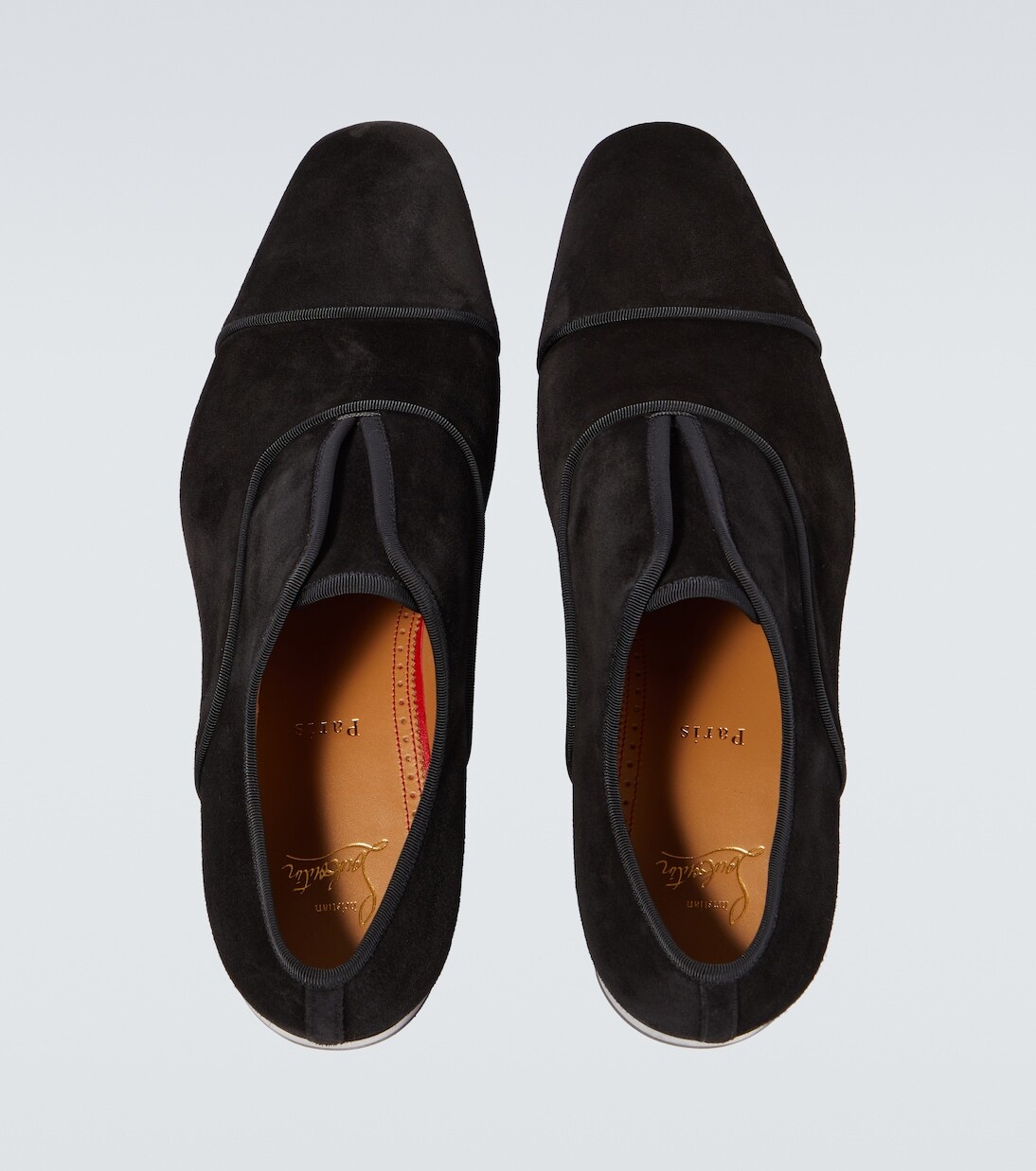 Велюровые оксфорды alpha male Christian Louboutin, черный — фото 4