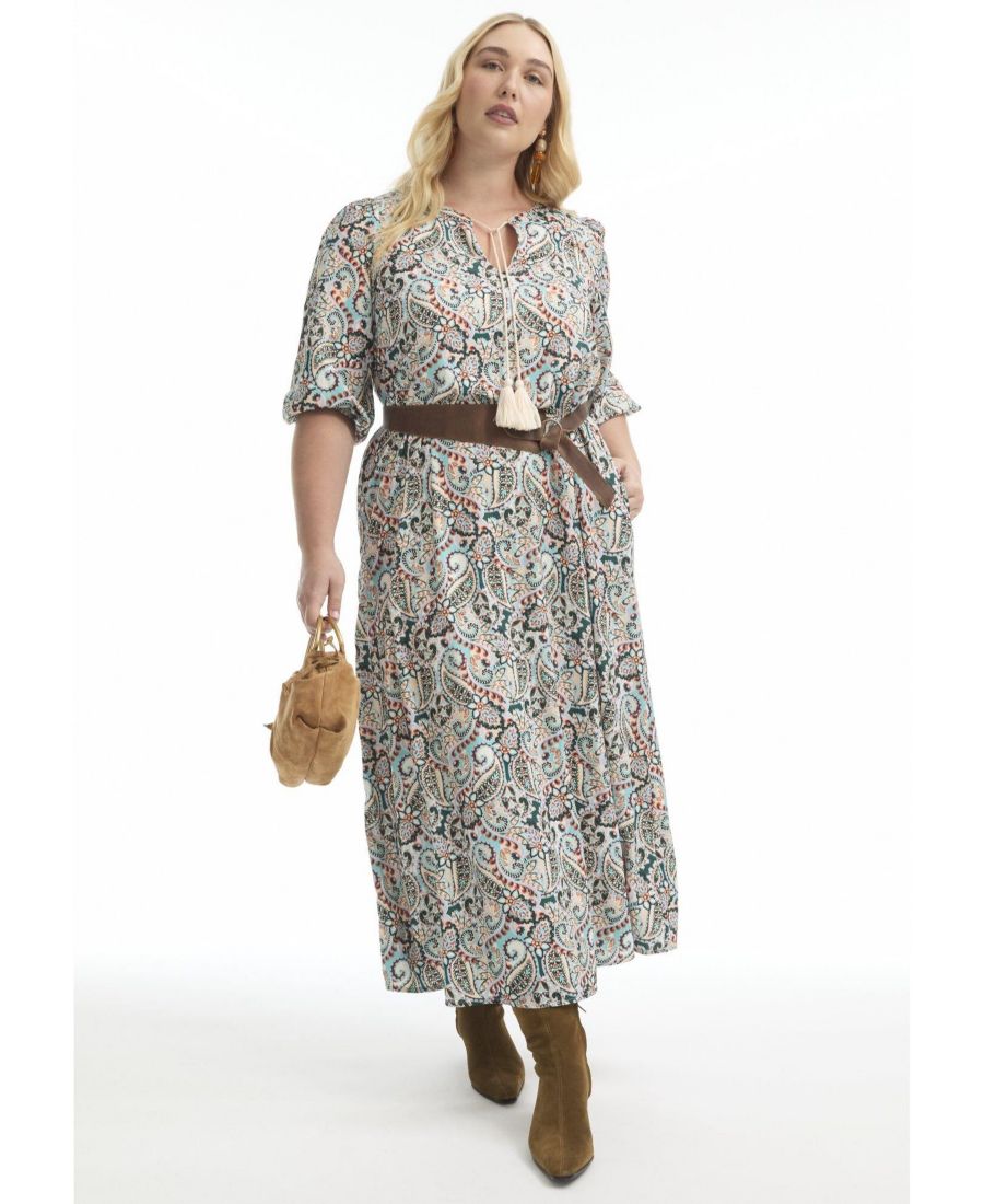 

Женское макси-платье в стиле бохо от June + Vie June & Vie, Paisley neutral