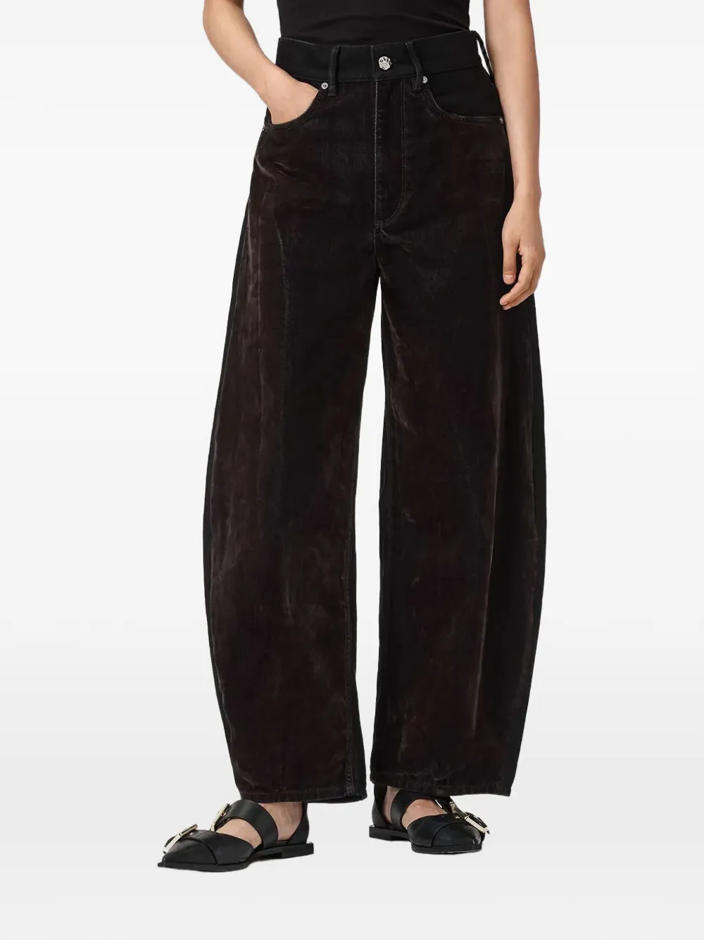 

Джинсы Helena с панельным дизайном Allsaints, коричневый