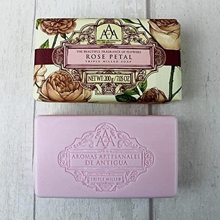 Aromas Artesanales De Antigua Мыло тройного помола с лепестками роз 200 г, The Somerset Toiletry Company — фото 2