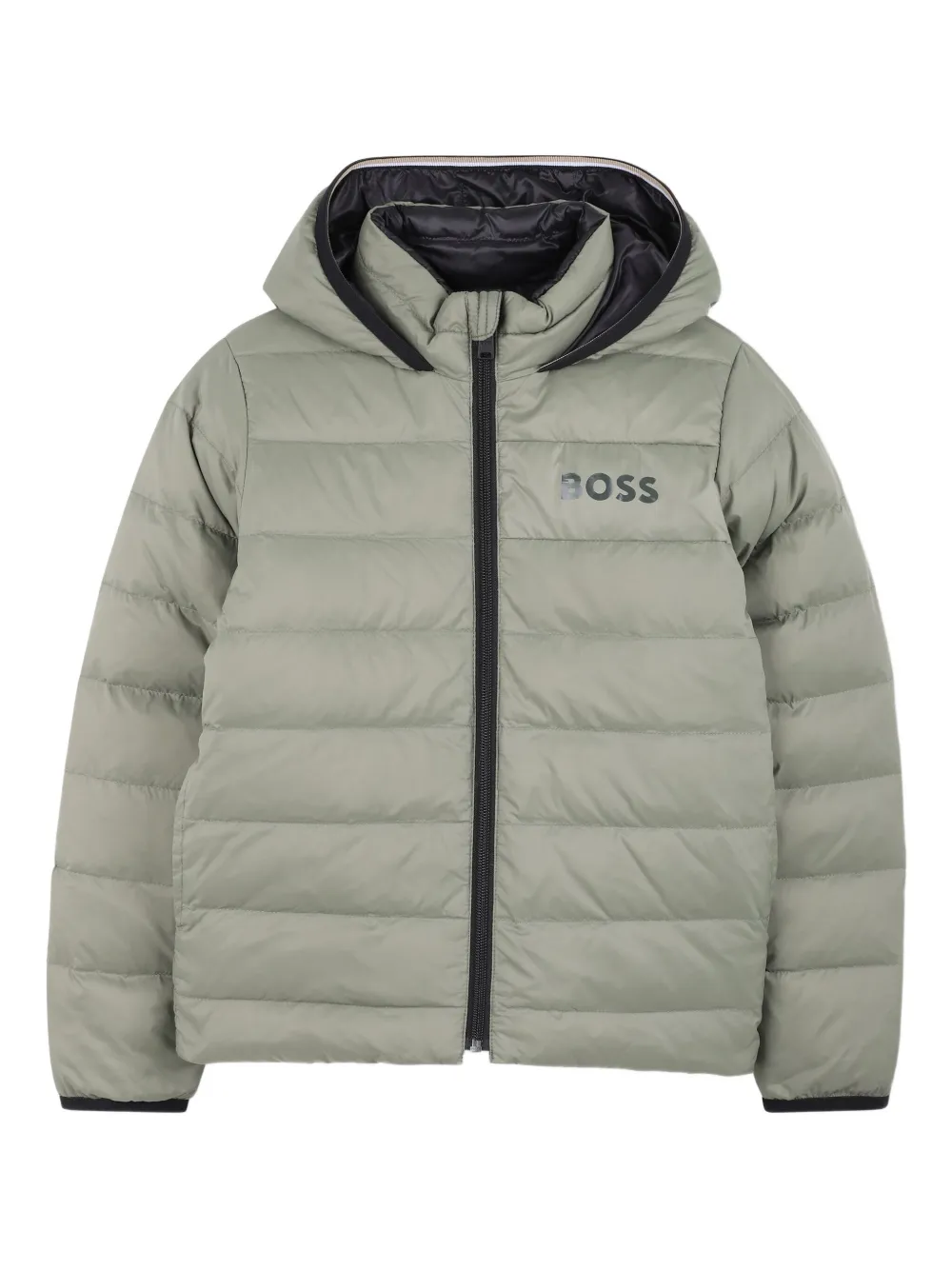 

Двусторонний пуховик BOSS Kidswear, зеленый