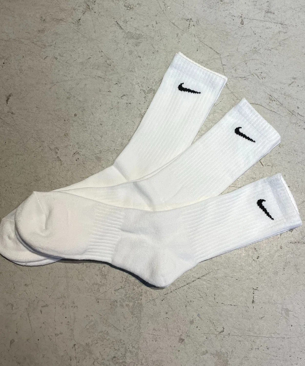 Носки NIKE 3 пары, хлопковые, средней длины, чёрные — фото 2
