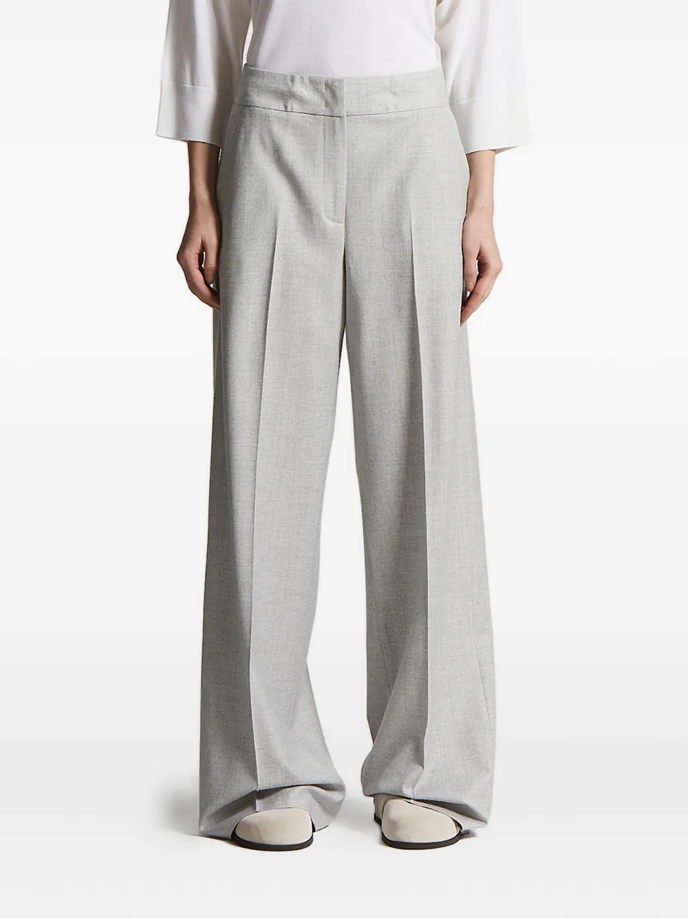 

Широкие брюки со складками Peserico, серый