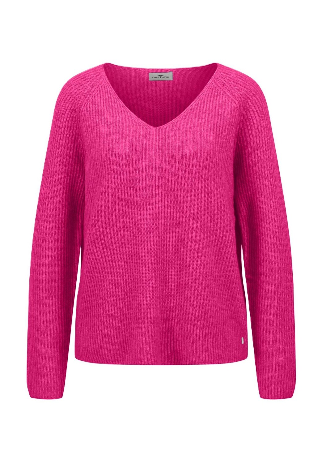 

Женский свитер с V-образным вырезом из шерсти FYNCH-HATTON, цвет 445 Elegant Pink