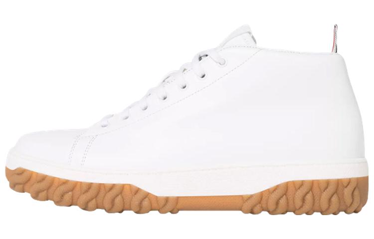

Износостойкие спортивные повседневные кроссовки Mid-Top мужские белые THOM BROWNE