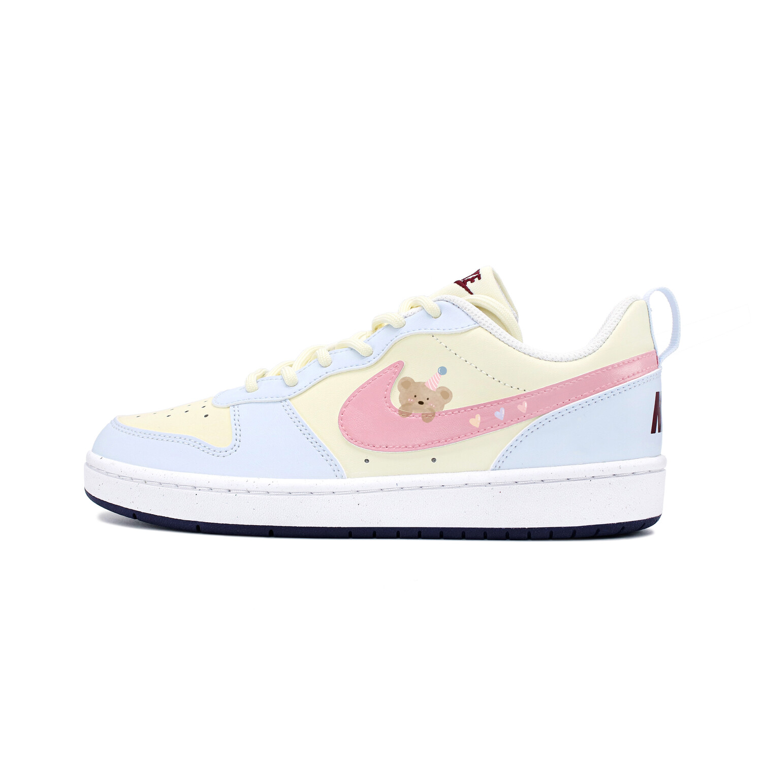 

Кроссовки Nike Court Borough Skateboarding Shoes Women's Low-top Yellow/Blue, синий/желтый
