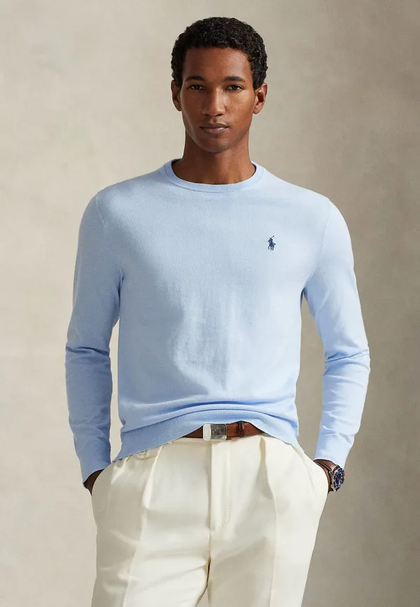 Приталенный свитер из фактурного хлопка. Polo Ralph Lauren, Office Blue
