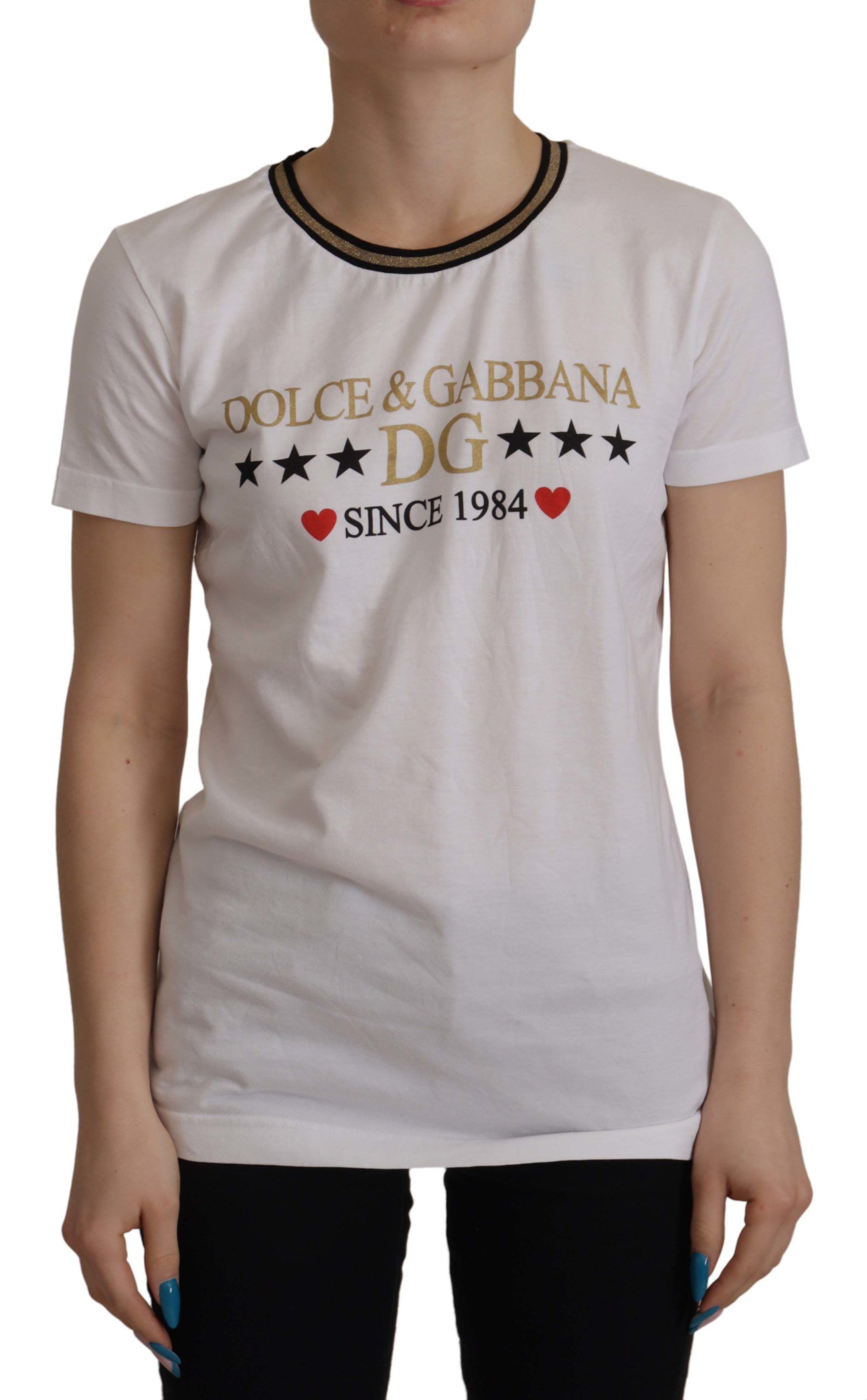 

Футболка с круглым вырезом и разноцветным принтом DG Dolce & Gabbana