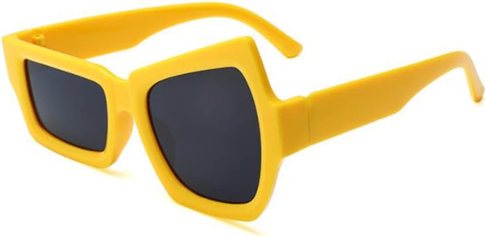 

Бандитские молодые брови, забавные солнцезащитные очки, нестандартная личность, солнцезащитные очки, большие маленькие глаза, солнцезащитные очки PUB, Yellow Frame Black Gray Flakes
