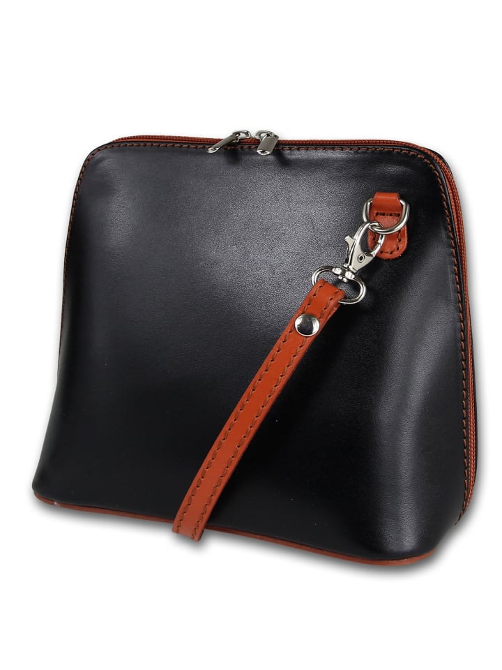 

Кожаная сумка через плечо Toscanto, черно-коричневая, примерно 17 см Toscanto