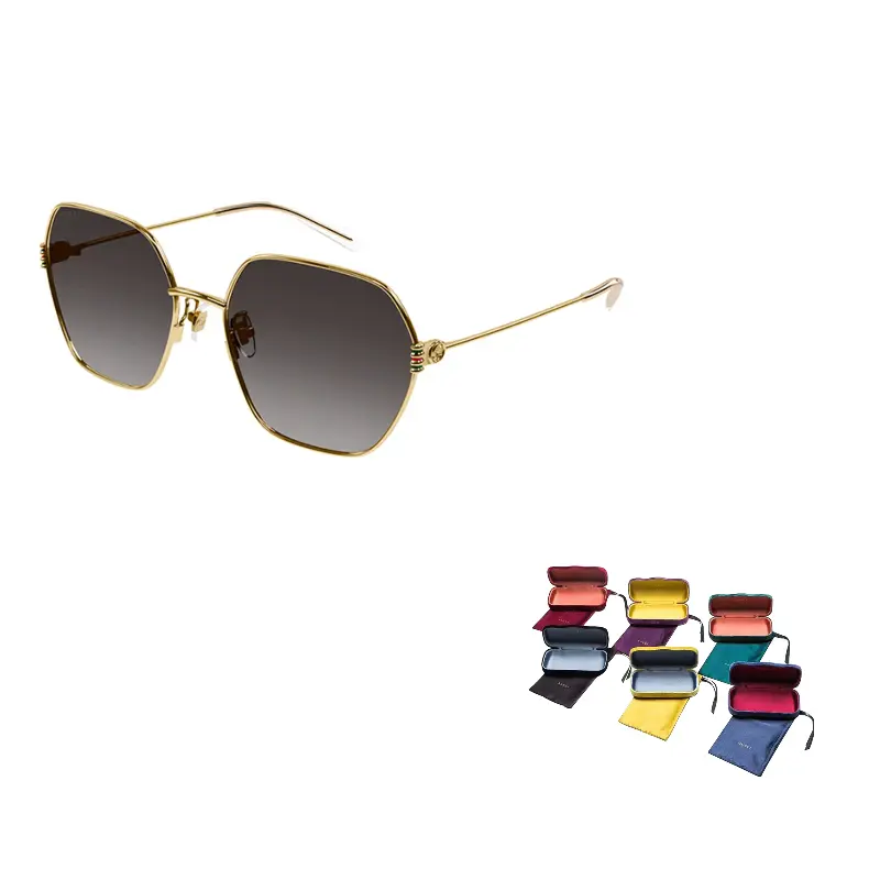 

Очки солнцезащитные женские Gucci Hexagonal, золотой