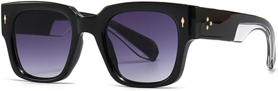 

Модные солнцезащитные очки с заклепками для мужчин, стиль панк, градиентные очки, защита от ультрафиолета UV400 для женщин, темно-зеленые солнцезащитные очки generic, Black Gray Gradient