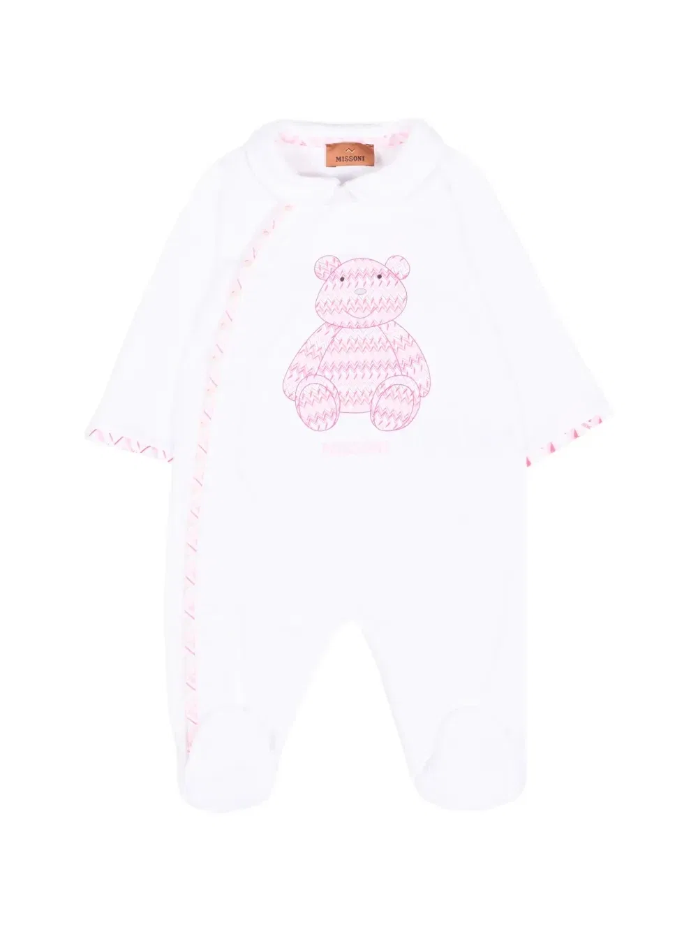 Комплект для новорожденного с узором зигзаг Missoni Kids, белый — фото 2