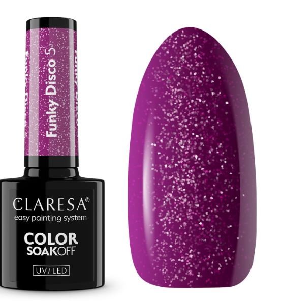 

Claresa, гибридный лак, Funky Disco, 5 Violet Vinyl, 5 г