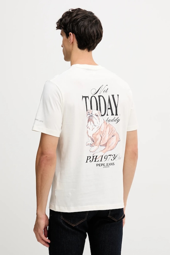 

Хлопковая футболка Pepe Jeans, бежевый