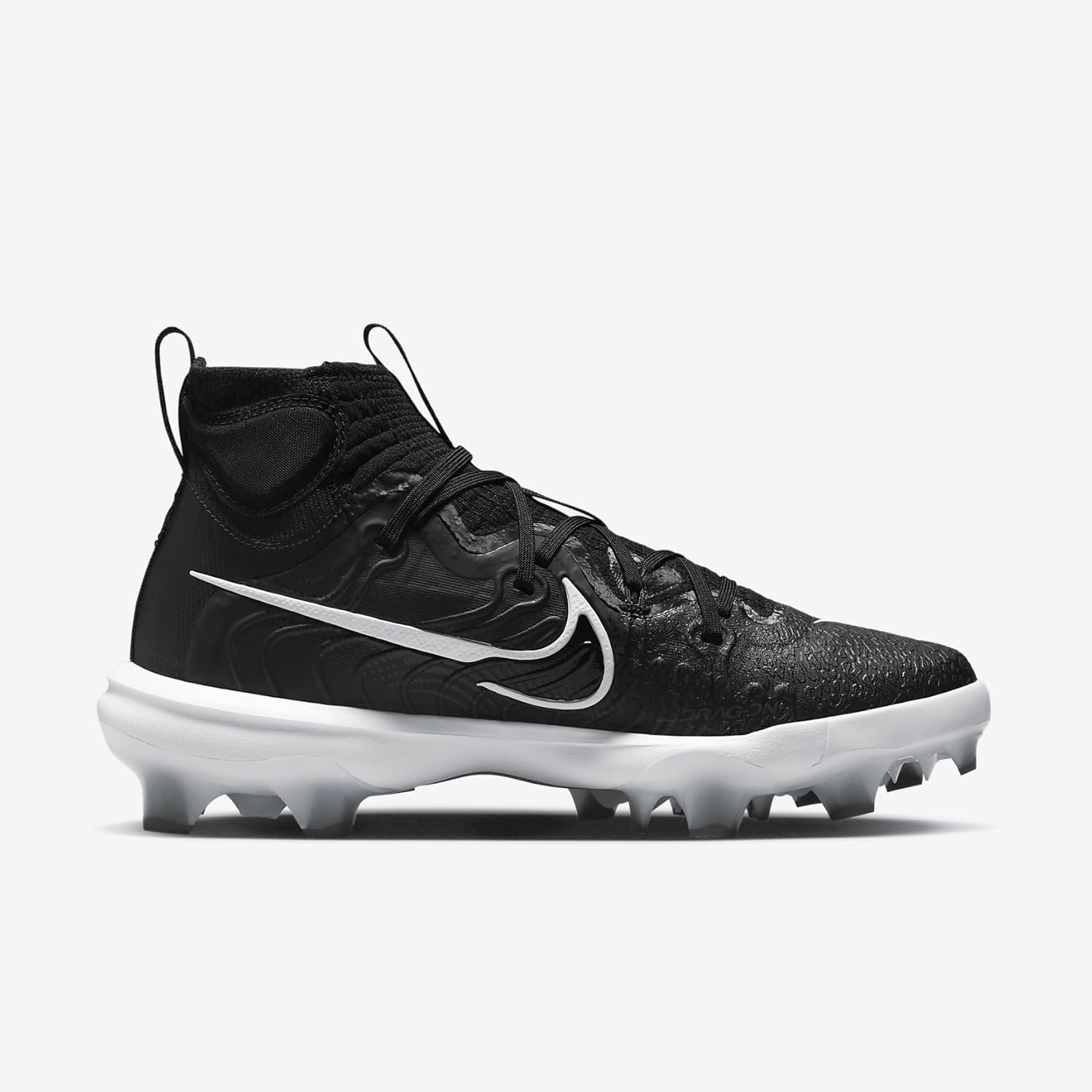 Мужские черные бейсбольные бутсы Nike - Alpha Huarache NXT MCS (DJ6519-001), Black/Blue Tint-Anthracite-White — фото 3