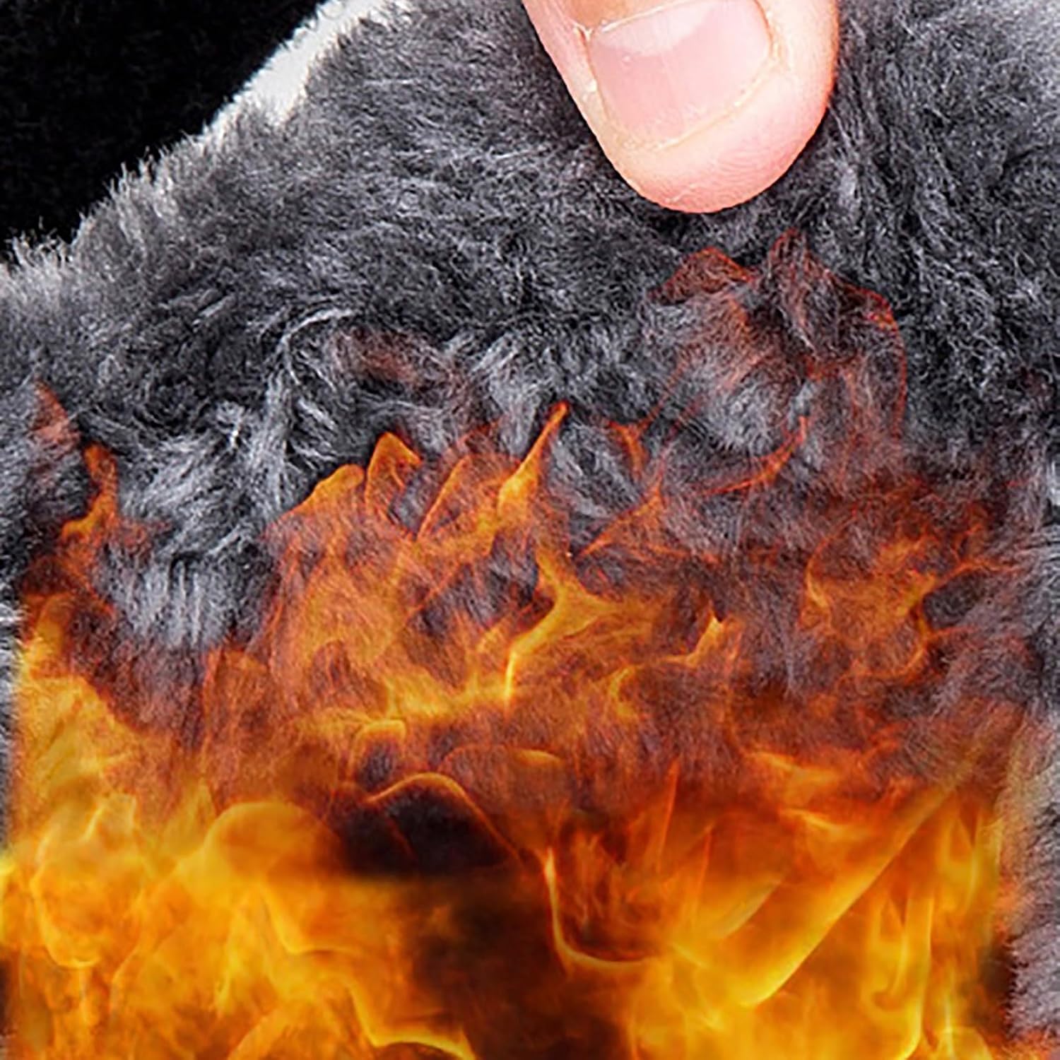 Мужские и женские зимние ботинки, утепленные флисом, слипоны на щиколотку, легкие ботинки с меховой подкладкой, модные спортивные ходовые туфли Generic, черный — фото 4