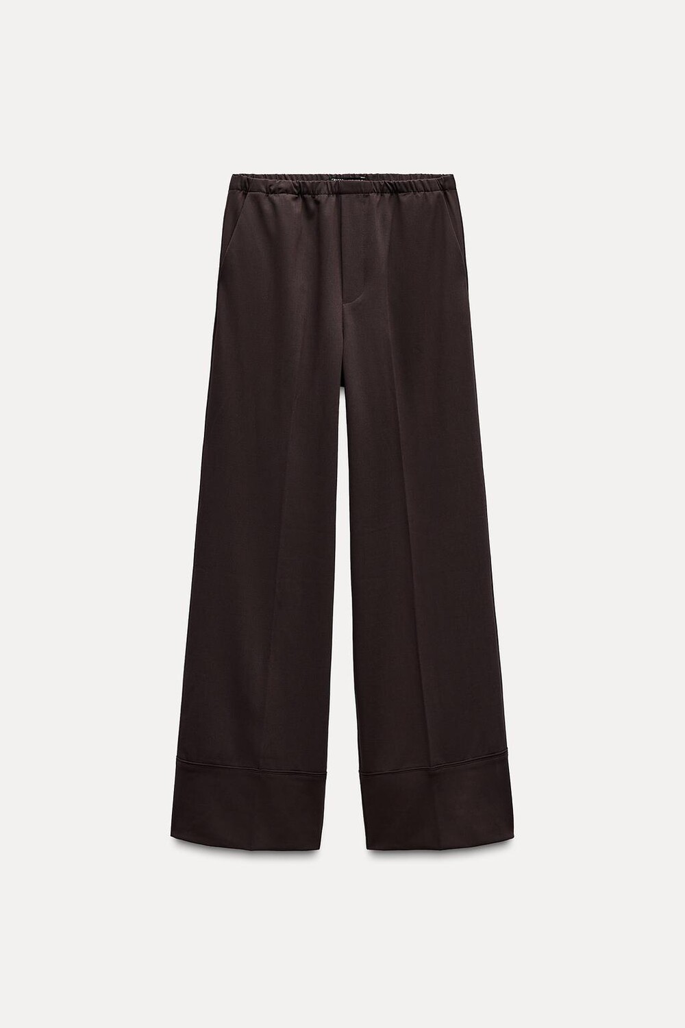 

Брюки прямого кроя ZARA, цвет aubergine