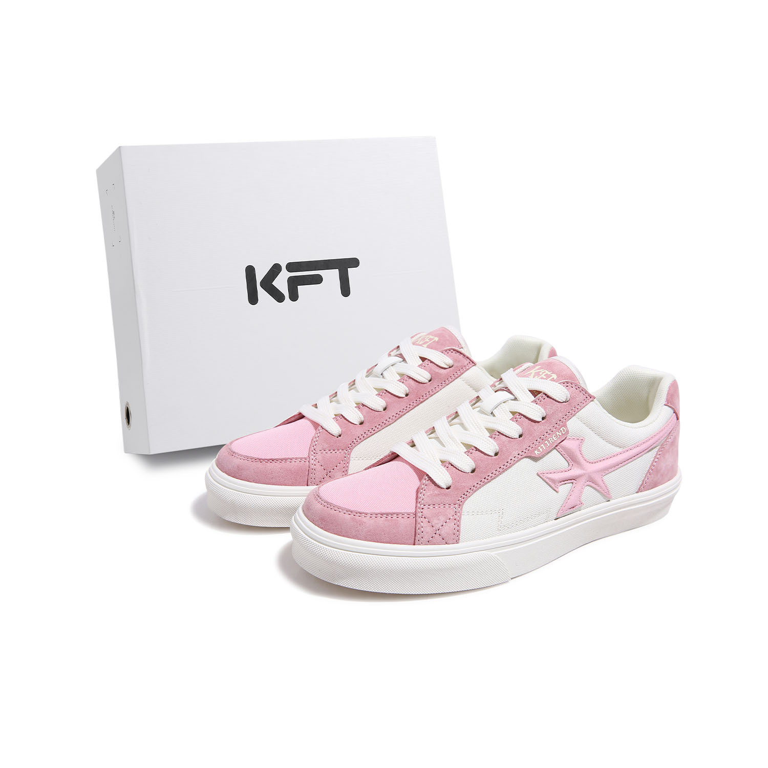 

KFT Низкие скейтерские кроссовки унисекс розовые, цвет Pink