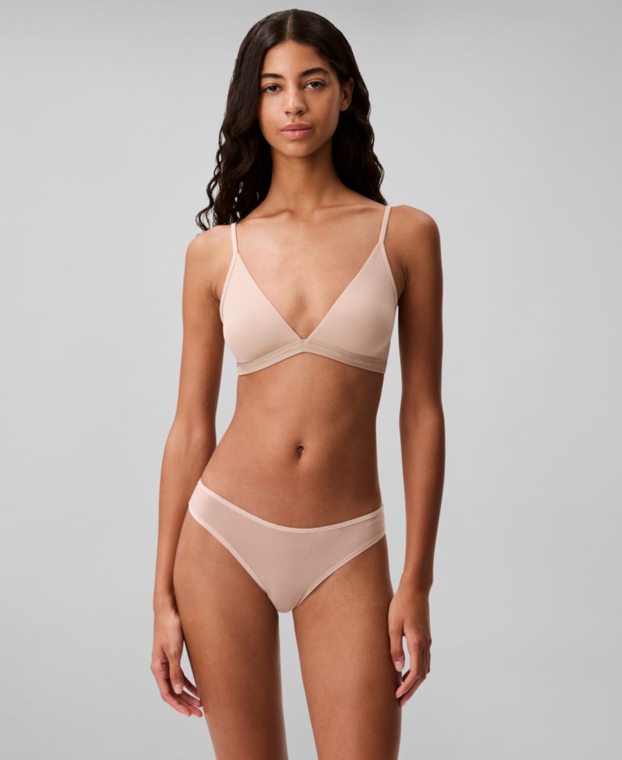 Женские трусики-стринги из хлопка Ideal QD5124 Calvin Klein, Cedar — фото 3