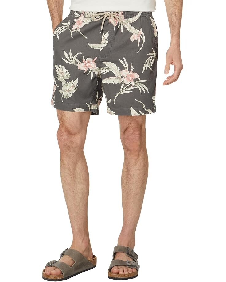 

Шорты Faherty Essential Drawstring Shorts 6.5", цвет Charcoal Island Air Orchid