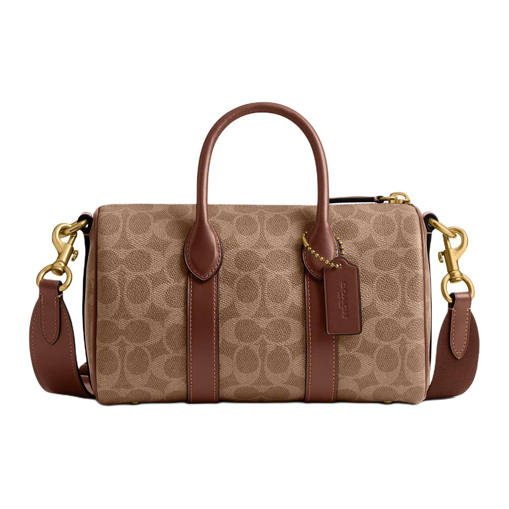 

COACH Искусственная кожа Сумка средняя унисекс коричневая желтая