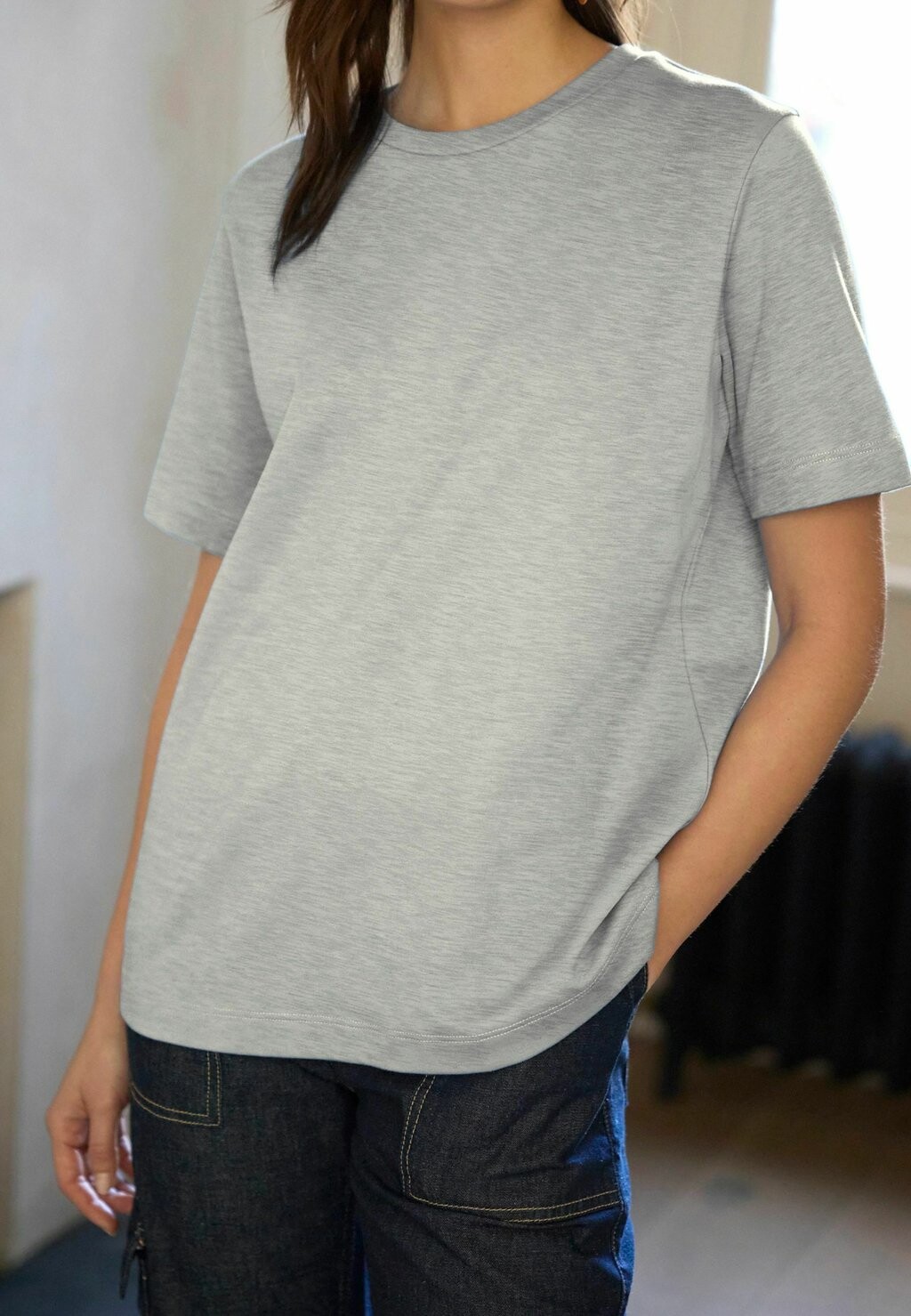 

Футболка с принтом HEAVYWEIGHT SHORT SLEEVE CREW NECK STANDARD Next, цвет grey