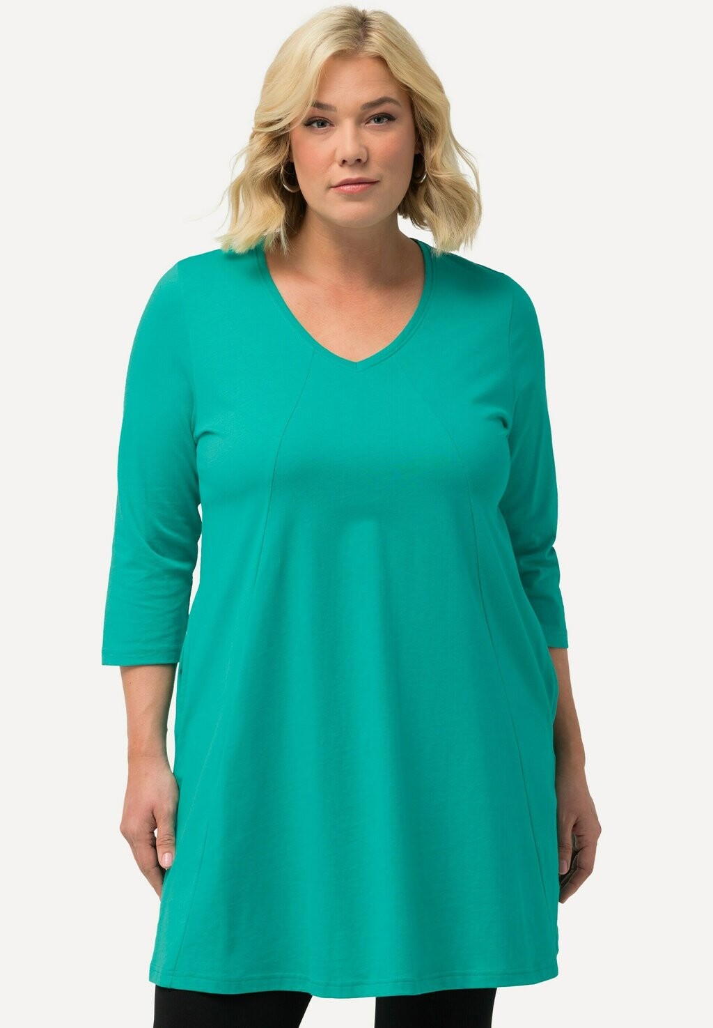 

Топ с длинными рукавами V-NECK Ulla Popken, мята