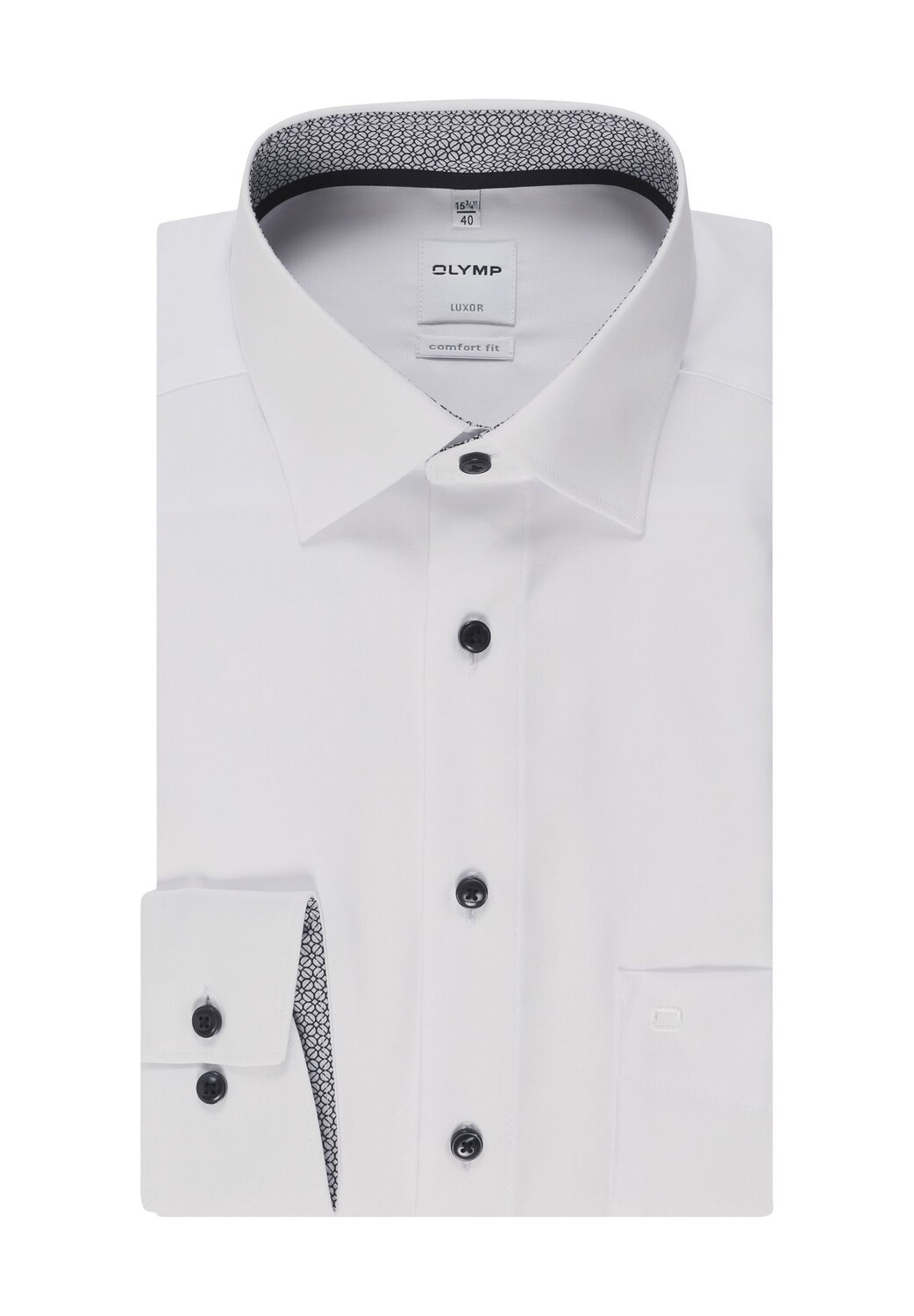 

Деловая рубашка Luxor, комфортная посадка, нагрудный карман, мужская OLYMP, антрацит