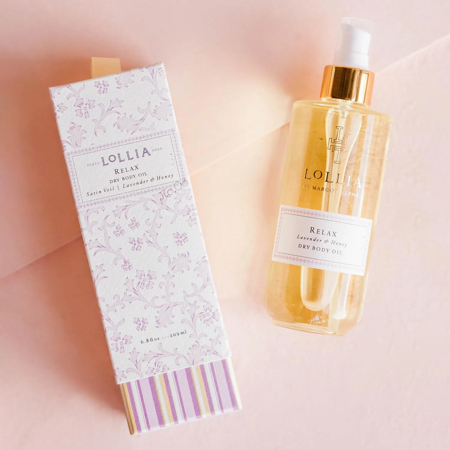 Увлажняющее масло для тела LOLLIA Relax, 193 мл - Лаванда и мед - для женщин, ароматизированное, подходит для всех типов кожи. 201 мл (1 шт.), White — фото 3