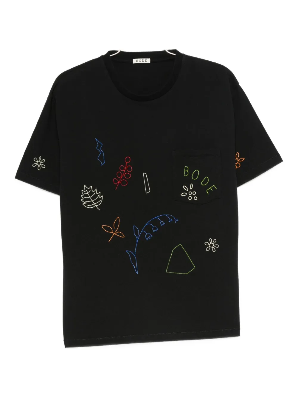 

Футболка с вышитым карманом BODE, черный