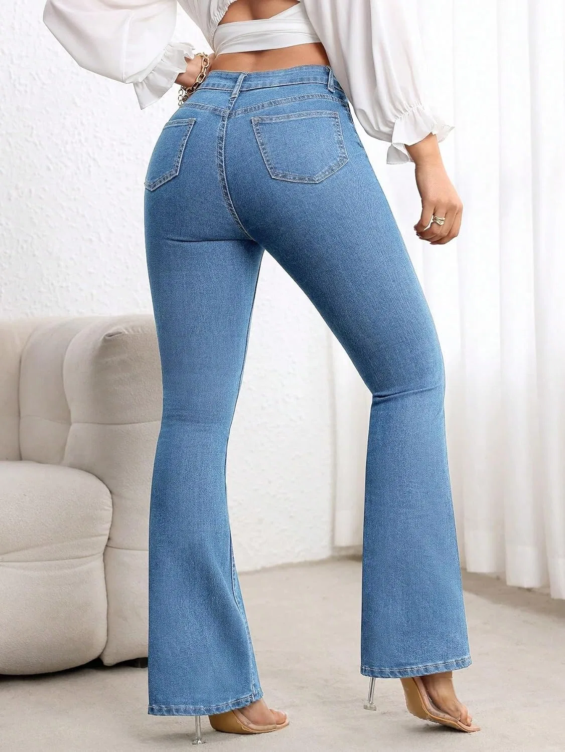 Джинсы mid rise, Medium Wash — фото 4