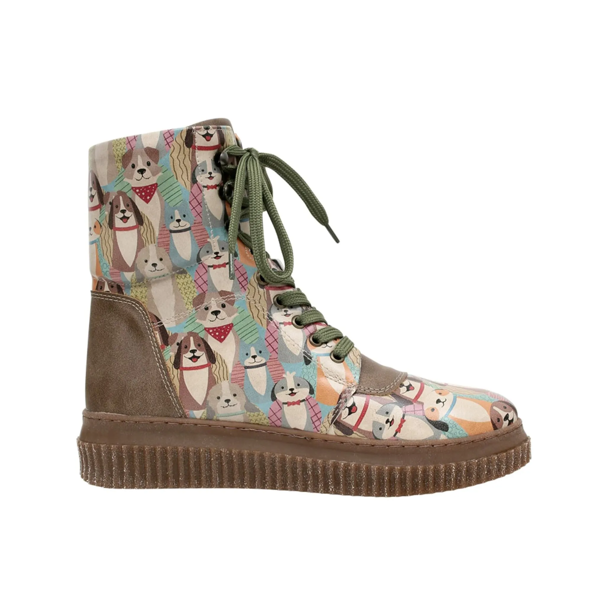 Ботинки на шнуровке DOGO "Women's Future Boots Mon Cher 36 Women's Future Boots Vegan Da", Vegan, зеленый — фото 3