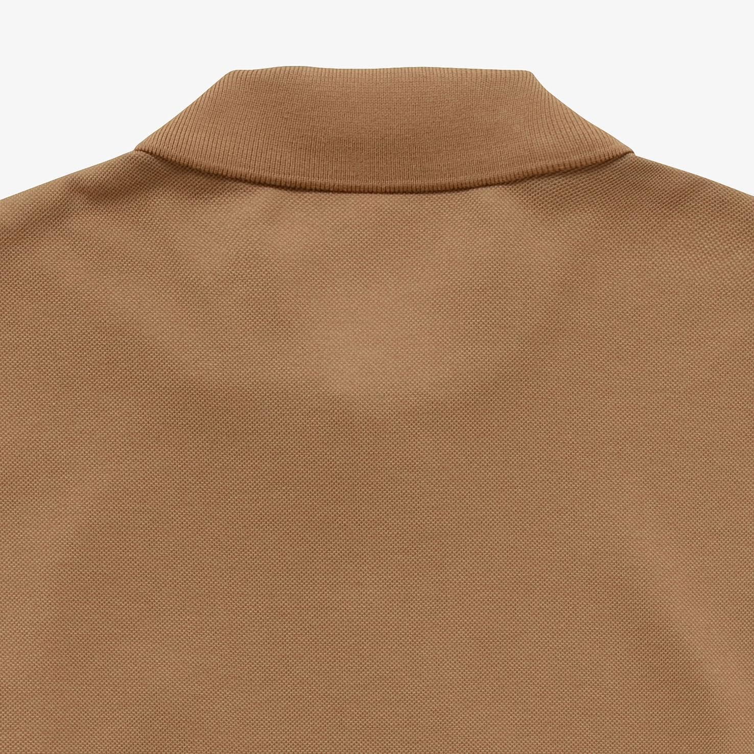 Официальная поло-рубашка Lacoste Original Fit с длинным рукавом, модель L1312, коричневый — фото 4