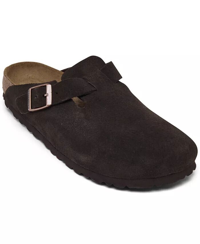 Женские замшевые кожаные сабо Boston Soft Footbed от Finish Line Birkenstock, коричневый