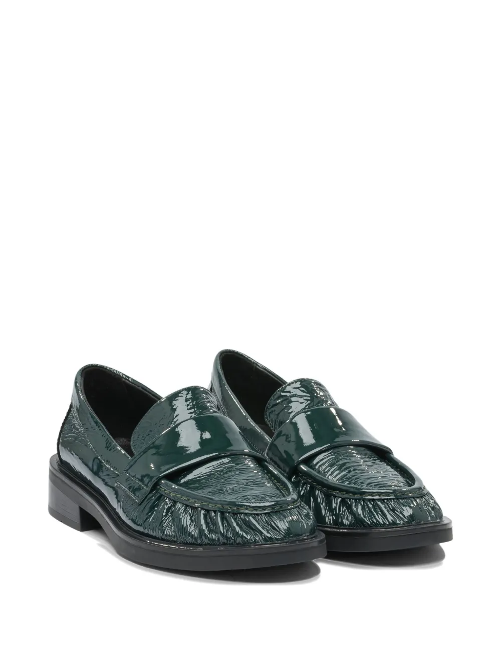 Кожаные лоферы strategia shoes, зеленый — фото 2