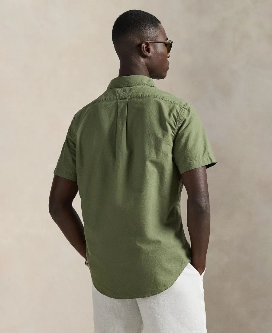 Мужская рубашка Оксфорд, окрашенная в готовом виде Polo Ralph Lauren, Garden Trail — фото 4