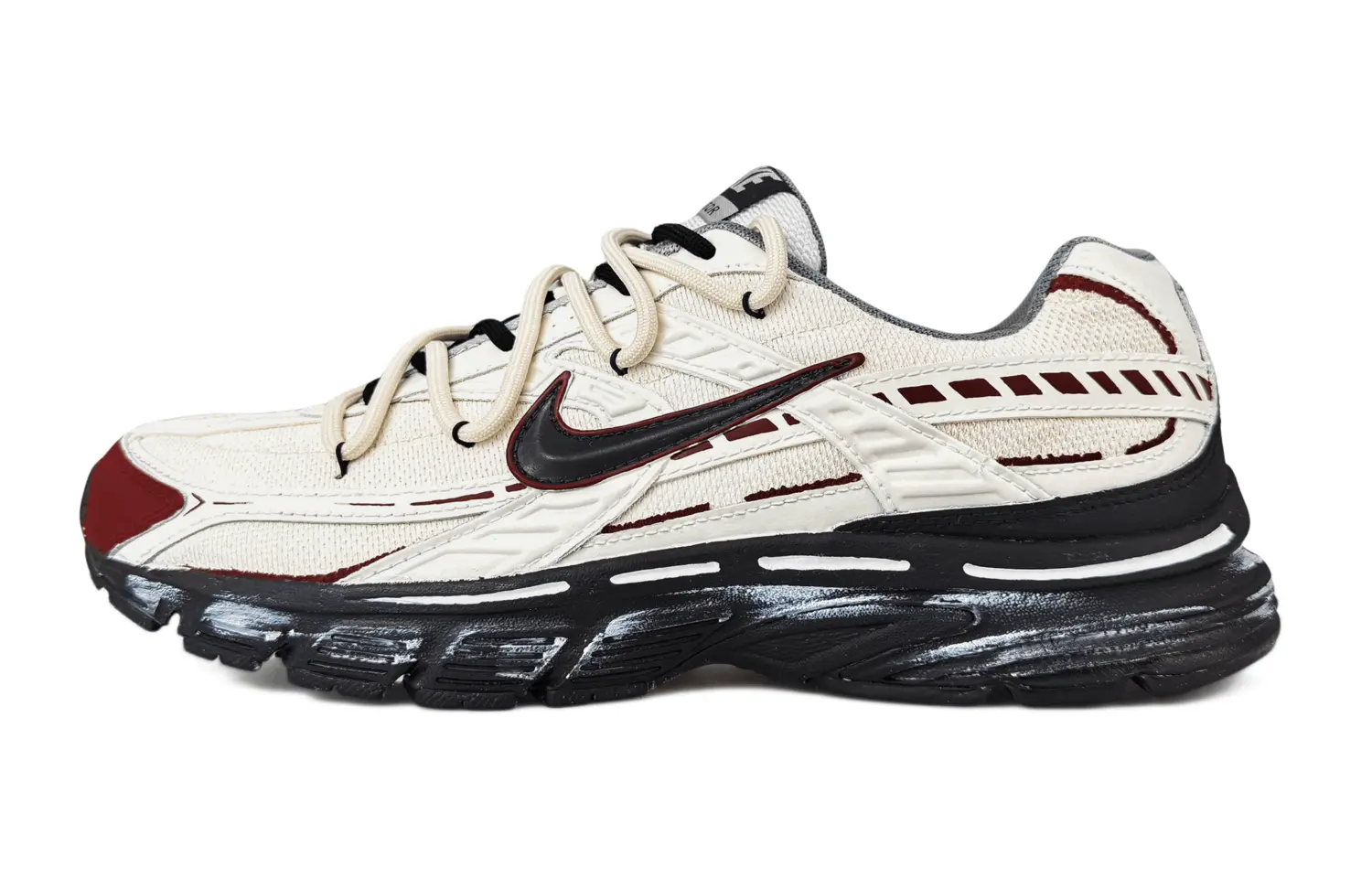 

Nike Initiator Cushioning Support Breathable Slip Resistant Casual Running Shoes Unisex Beige Red