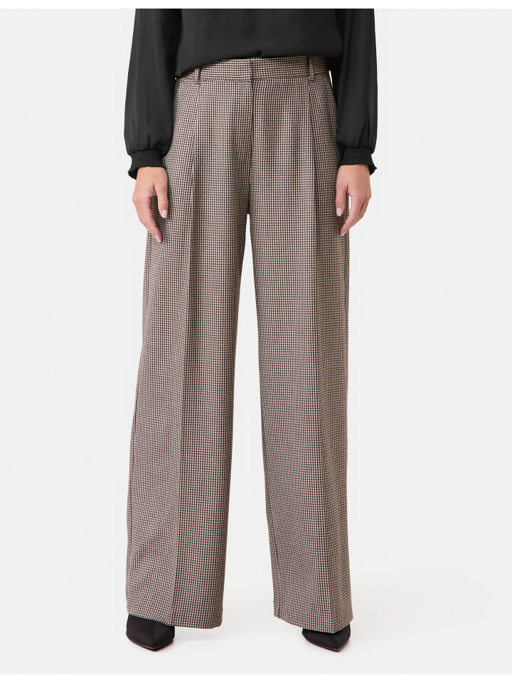 

Тканевые брюки Gerry Weber Hose Freizeit lang, цвет Schwarz Caramell gemustert