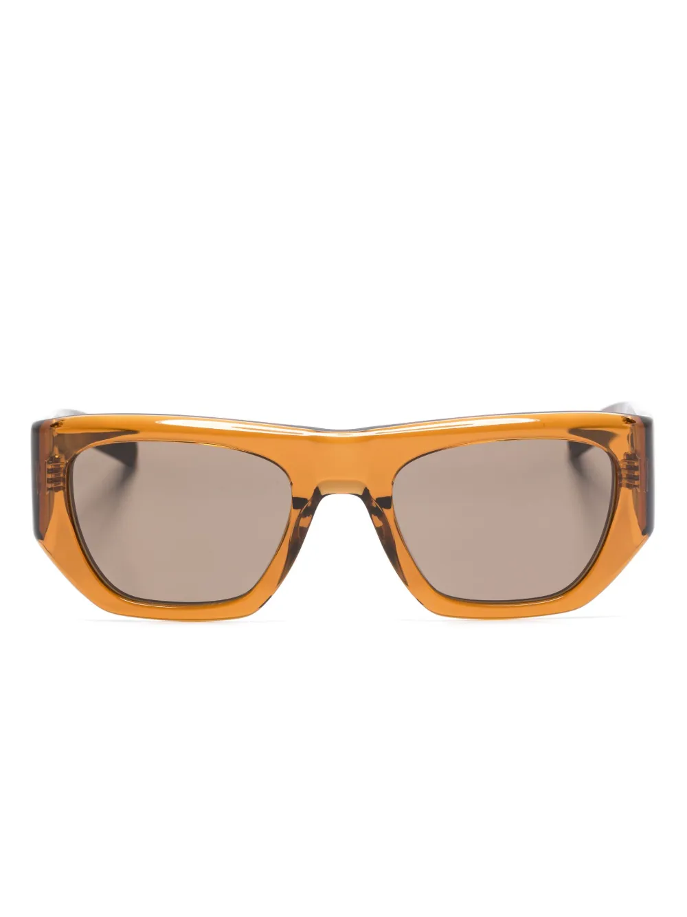 

Солнцезащитные очки в полупрозрачной оправе Saint Laurent Eyewear, коричневый