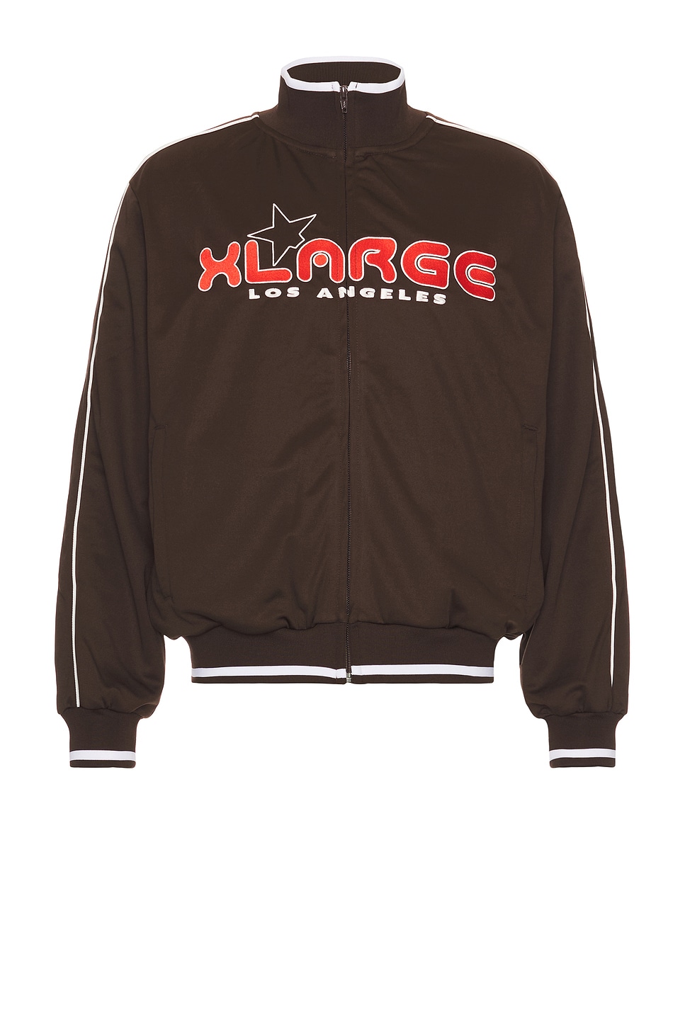 

Спортивная куртка с вышитым логотипом и кантом Xlarge, коричневый