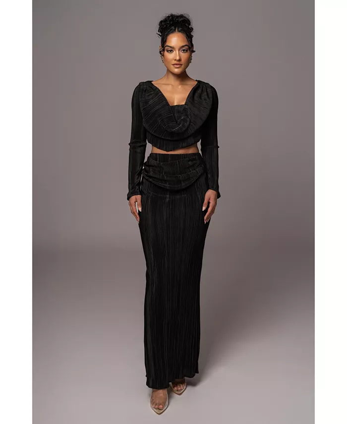 

Женский комплект Haidyn: юбка с топом JLUXLABEL, черный