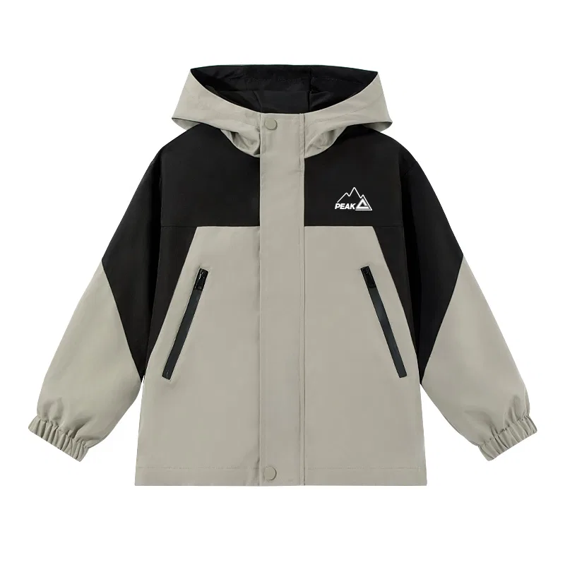 Детская софтшелл куртка с капюшоном PEAK Black/PK Line