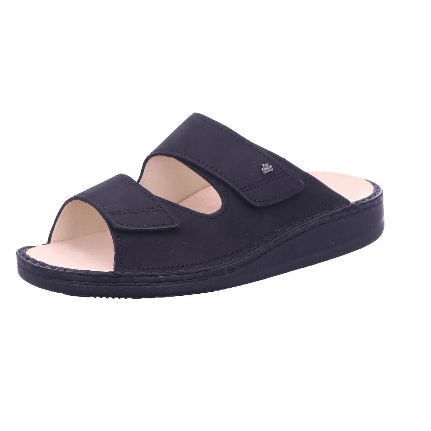 Тапочки из кожи Finn Comfort черные