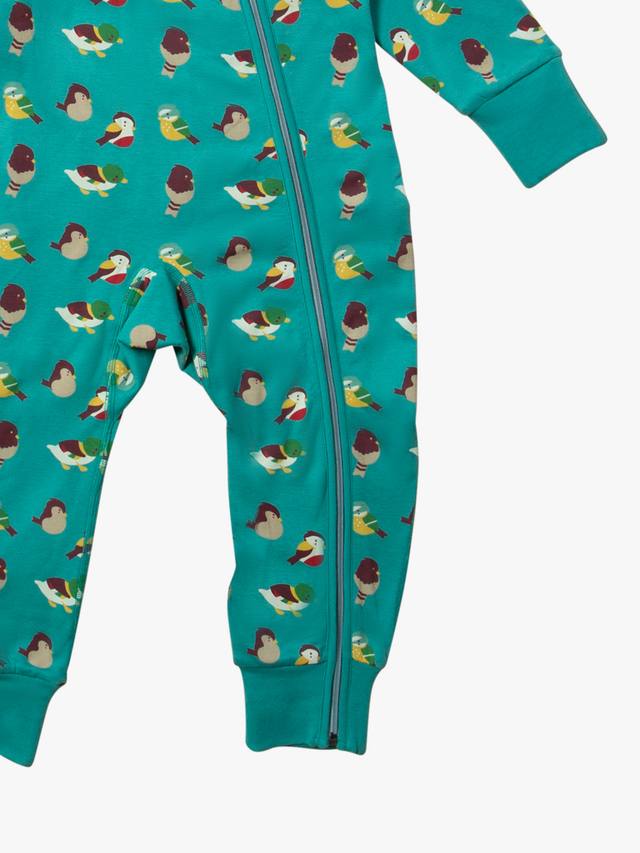 Детское адаптивное реверсивное хлопчатобумажное боди Little Green Radicals, цвет Teal/Multi — фото 3