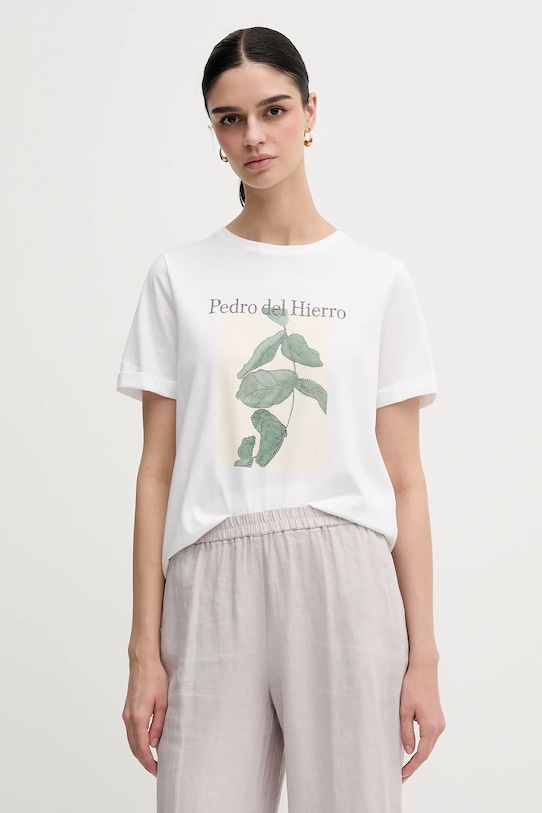 

Хлопковая футболка Pedro Del Hierro, белый