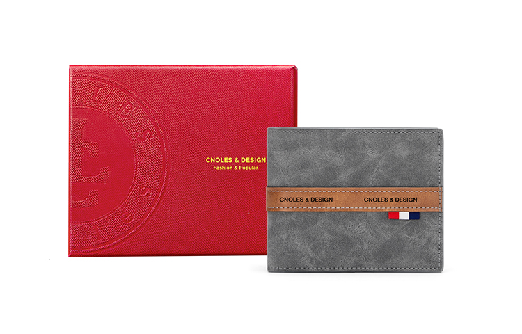 

Кошелёк для монет с денежным зажимом и держателем карт из искусственной кожи мужской Мечтательный серый CNOLES, Мечтательный коричневый