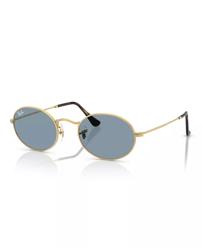 

Унисекс овальные металлические солнцезащитные очки, RB3547 Ray-Ban, золотой