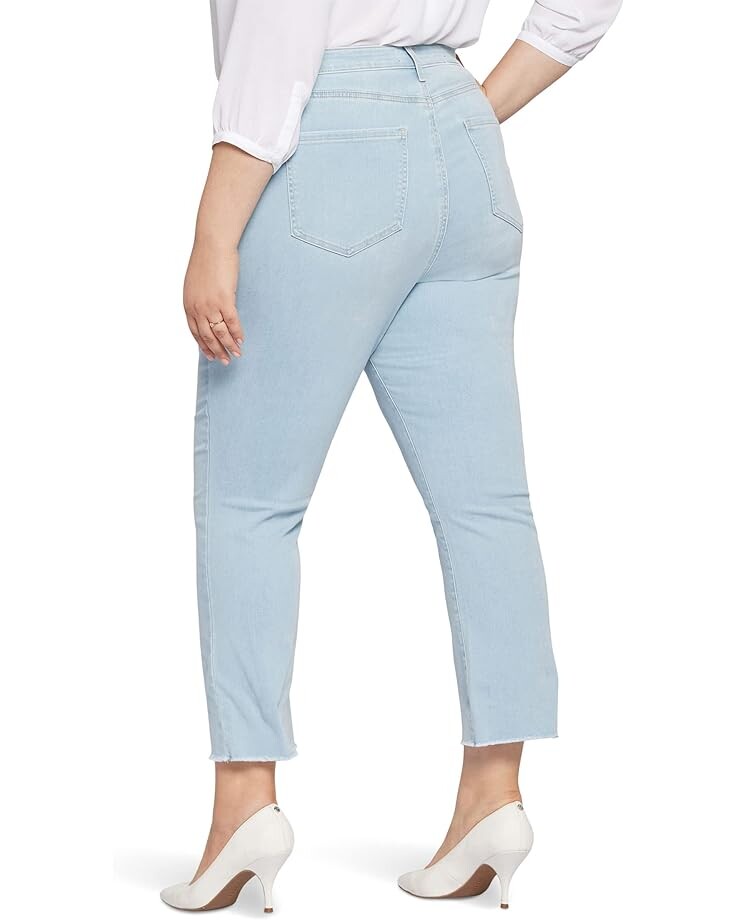 

Джинсы NYDJ Plus Size High-Rise Slim Bootcut Ankle w/ Fray in Brightside, цвет Brightside